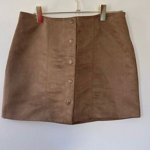 Tan suede skirt GAP